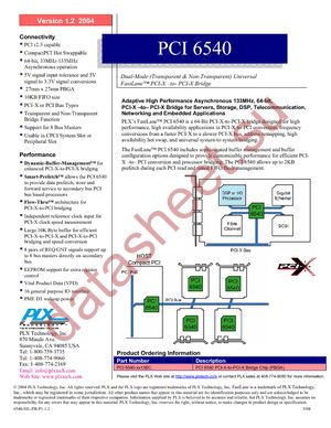 PCI6540-CA13BC-G datasheet  